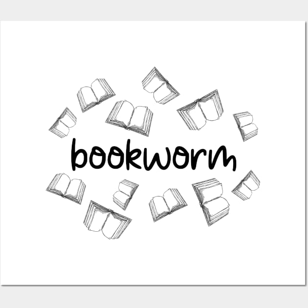 Bookworm Literary Reading Wall Art by FunnyStylesShop